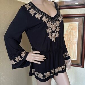 Boston Proper Women’s Black Tunic Top sz S
